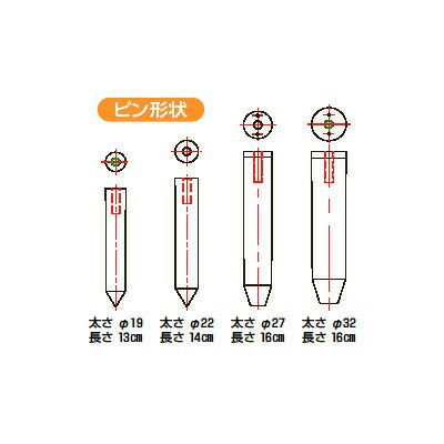 ハラックス ネギロケット(長ネギ定植用穴あけ器)39本 N-130K-A2 | ボク