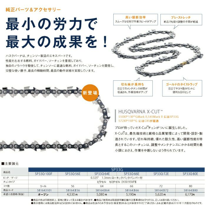 ハスクバーナのチェーン581643156ならボクらの農業EC