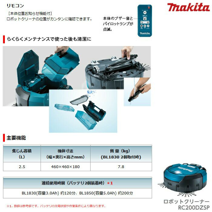 マキタの各種クリーナーRC200DZSPならボクらの農業EC