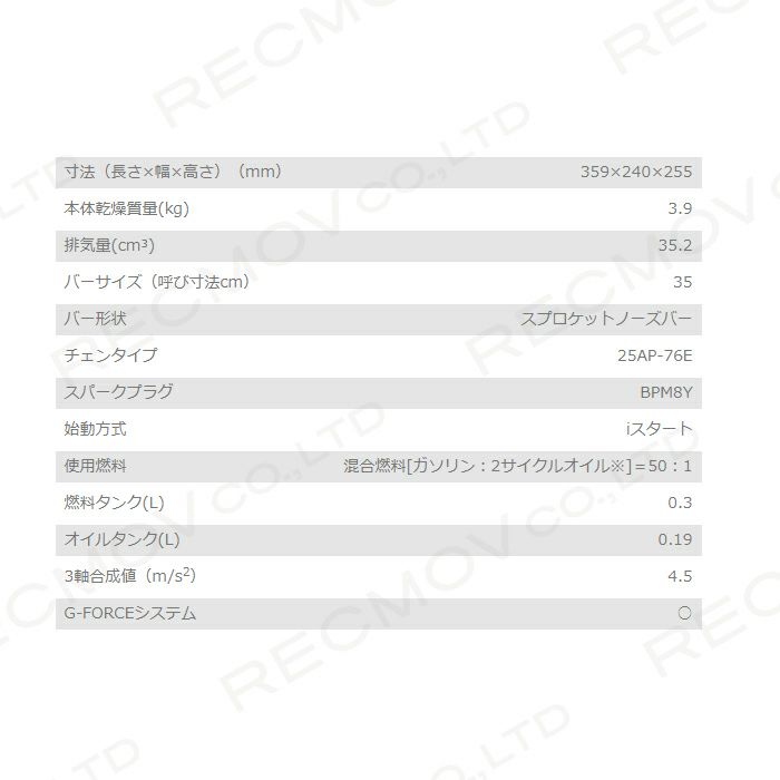 共立のエンジン式チェンソーCS358/35S25ならボクらの農業EC