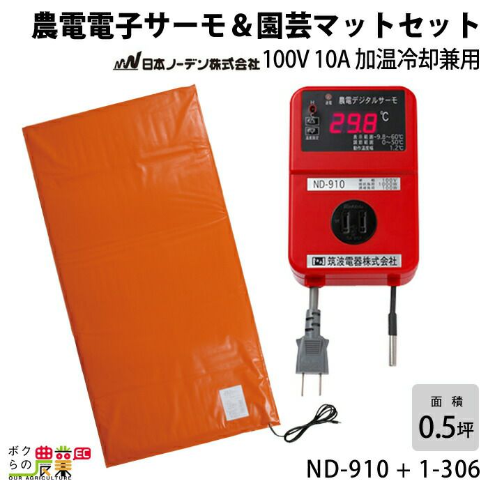 日本ノーデン 農電サーモ 農電園芸マット1枚セット ND-610 + 1-306