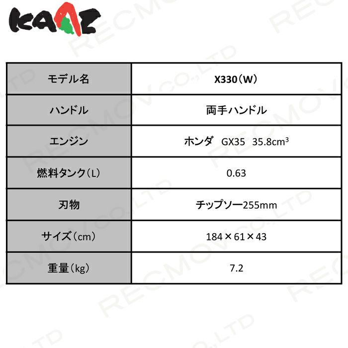 カーツのエンジン刈払機X330(W)Hならボクらの農業EC