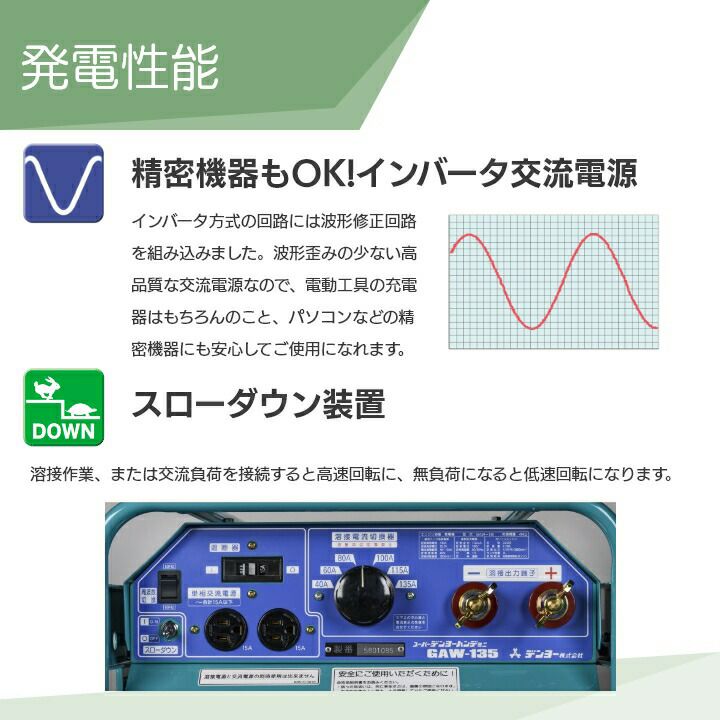 デンヨーの溶接機本体GAW-135ならボクらの農業EC