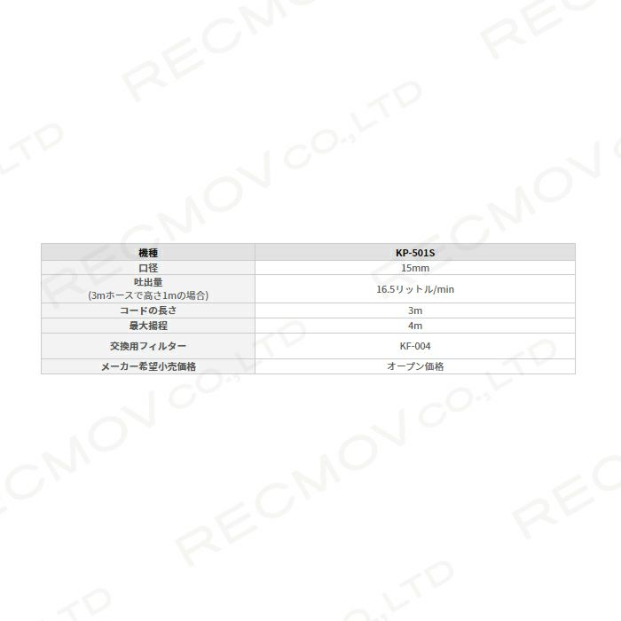 工進のその他ポンプKP-501Sならボクらの農業EC