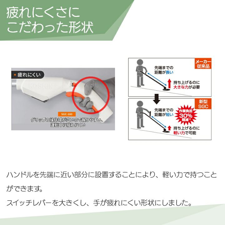 工進 グラストリマ バッテリー・充電器別売 SGC-180N + SGC用